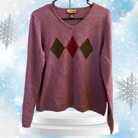 Havana Jacks Cafe Sweaters - Vintage Havana Jack’s Cafe Acrylic Blend Purple Sweater